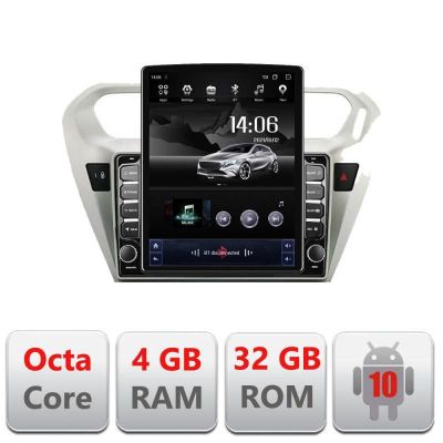 Navigatie Peugeot 301 Citroen G-Elisee G-301 ecran tip TESLA 9.7" cu Android Radio Bluetooth Internet GPS WIFI 4+32GB