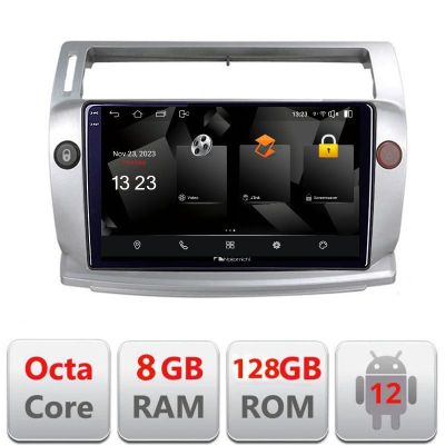 Navigatie Citroen C4 Quad Core 5960Pro-088 Android Octa Core Qualcomm 2K Qled 8+128 DTS DSP 360 4G Optical