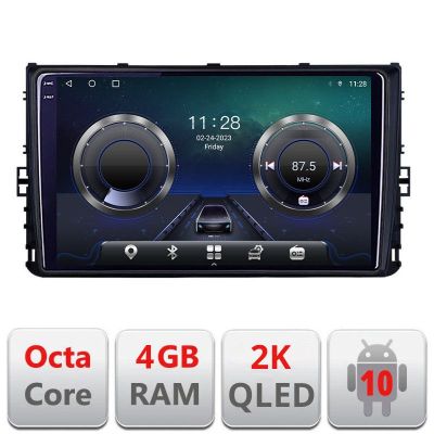 Navigatie grupul VW C-933 Android Octa Core Ecran 2K QLED GPS 4G 4+32GB 360 KIT-933+EDT-E409-2K