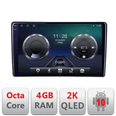 Navigatie Peugeot 307 C-307 Android Octa Core Ecran 2K QLED GPS 4G 4+32GB 360 KIT-307+EDT-E409-2K