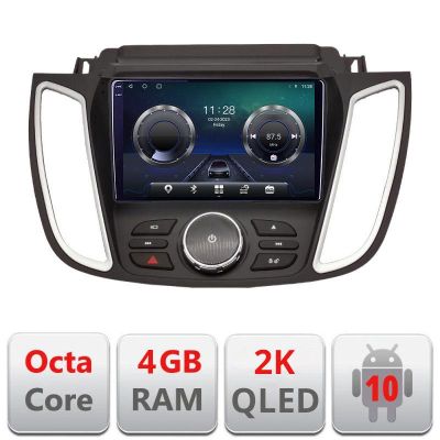 Navigatie Ford Kuga 2015-2020 SYNC2 si SYNC3 Android Octa Core Ecran 2K QLED GPS 4G 4+32GB 360 KIT-kuga+EDT-E409-2K