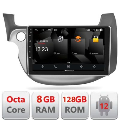 Navigatie Honda Fit 2008-2013 Android radio gps internet quad core 8+128 carplay android auto