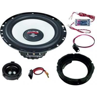 KIT Sistem component Dedicat Skoda Octavia Superb 90w Crossover plug'n'play m-fit  6.5" 165mm Audio System German Sound