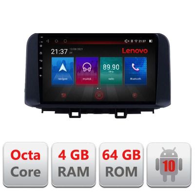 Navigatie Hyndai Kona E-1058 Octa Core cu Android Radio Bluetooth Internet GPS WIFI DSP Octa Core 4+64GB 4G