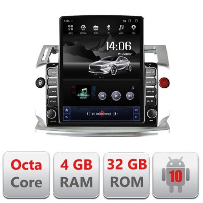 Navigatie Citroen C4 G-088 ecran tip TESLA 9.7" cu Android Radio Bluetooth Internet GPS WIFI 4+32GB DSP 4G Octa Core