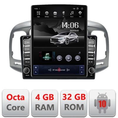 Navigatie HHyundai Accent 2006-2012 G-Accent ecran tip TESLA 9.7" cu Android Radio Bluetooth Internet GPS WIFI 4+32GB D