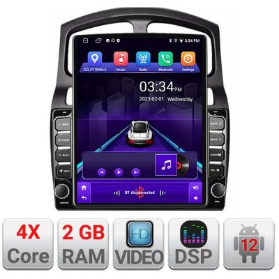 Navigatie HHyundai Santa Fe 2000-2006 ecran tip TESLA 9.7" cu Android Radio Bluetooth Internet GPS WIFI 2+32 DSP Quad C