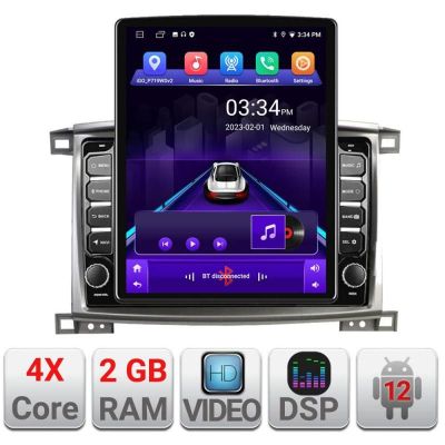 Navigatie Toyota Land Cruiser L100 2002-2008 K-l100 ecran tip TESLA 9.7" cu Android Radio Bluetooth Internet GPS WIFI