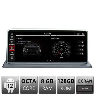 Navigatie BMW Seria 1 E87 2003-2008 CCC Android ecran 12.3" 8+128 4G BT