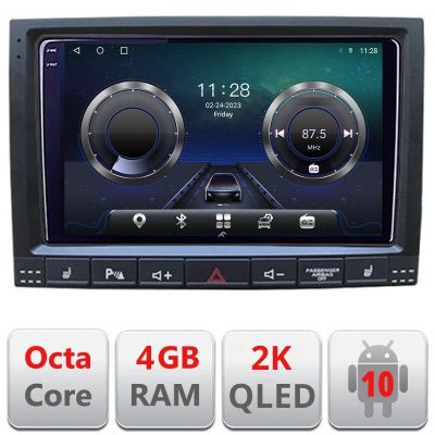 Navigatie VW Touareg 2004-2010 Android Octa Core Ecran 2K QLED GPS 4G 4+32GB 360 KIT-042-v2+EDT-E409-2K