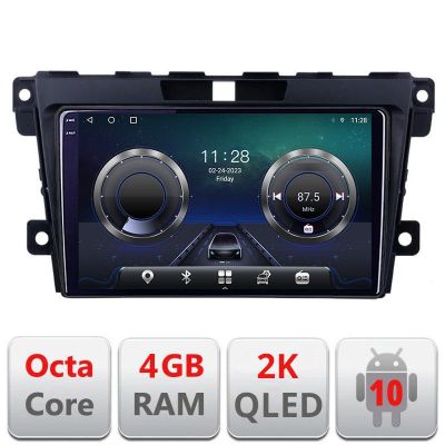 Navigatie Mazda CX-7 2009-2012 C-097 Android Octa Core Ecran 2K QLED GPS 4G 4+32GB 360 KIT-097+EDT-E409-2K