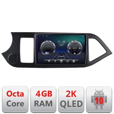 Navigatie Kia Picanto 2011-2015 C-217 Android Octa Core Ecran 2K QLED GPS 4G 4+32GB 360 KIT-217+EDT-E409-2K