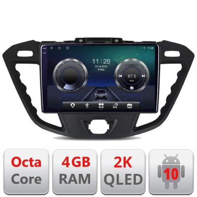 Navigatie Ford Transit C-845 Android Octa Core Ecran 2K QLED GPS 4G 4+32GB 360 KIT-845+EDT-E409-2K