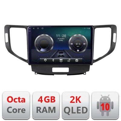 Navigatie Honda Accord 2008-2012 C-8951 Android Octa Core Ecran 2K QLED GPS 4G 4+32GB 360 KIT-8951+EDT-E409-2K