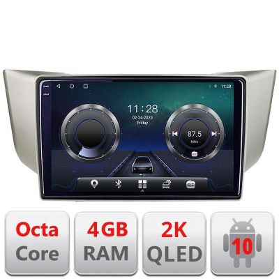 Navigatie Lexus RX 2003-2009 C- rx-03 Android Octa Core Ecran 2K QLED GPS 4G 4+32GB 360 kit-rx-03+EDT-E409-2K