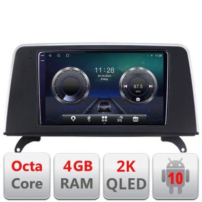 Navigatie BMW X5 X6 2009-2014 CIC Android Octa Core Ecran 2K QLED GPS 4G 4+32GB 360 KIT-x5-cic+EDT-E409-2K