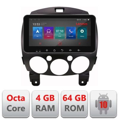 Navigatie Mazda 2 2007-2013 Android radio gps internet Octa Core 4+64 LTE ecran de 10.33' wide Kit-mazda2+EDT-E511-PRO