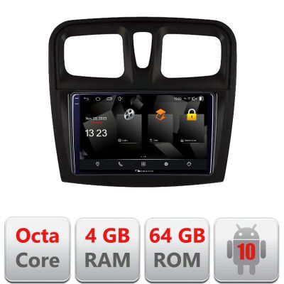 Navigatie Dacia Sandero 2012-2020 var B Android radio gps internet Octa core 4+64 DSP 360 camera carplay android auto