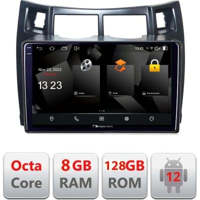 Navigatie Toyota Yaris 2008-2011 5960Pro-YARIS08 Android Octa Core Qualcomm 2K Qled 8+128 DTS DSP 360 4G Optical