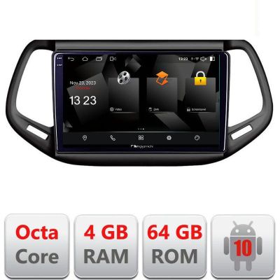 Navigatie Jeep Compass 2017 5510-739 Android Octa Core 720p 4+64 DSP 360 camera carplay android auto