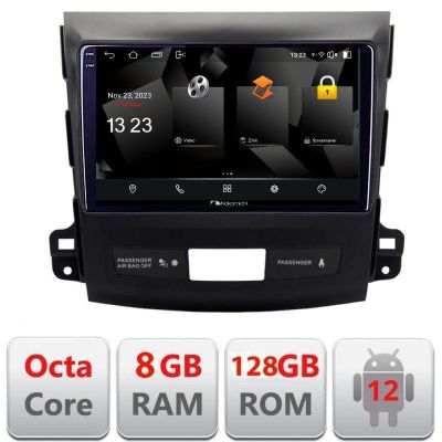 Navigatie Mitsubishi Outlander 2010 5960Pro-056 Android Octa Core Qualcomm 2K Qled 8+128 DTS DSP 360 4G Optical v2