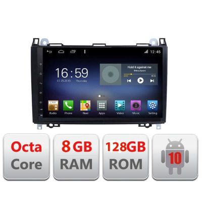 Navigatie Mercedes VW F-068 Octa Core cu Android Radio Bluetooth Internet GPS WIFI DSP 8+128GB 4G v1