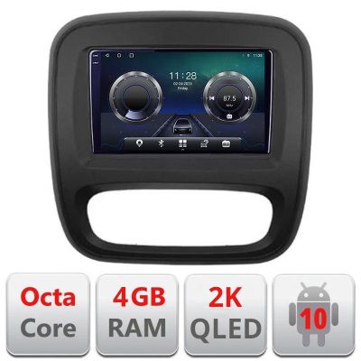 Navigatie Renault Trafic 2014-2017 C-rt09 Android Octa Core Ecran 2K QLED GPS 4G 4+32GB 360 kit-rt09+EDT-E409-2K v1