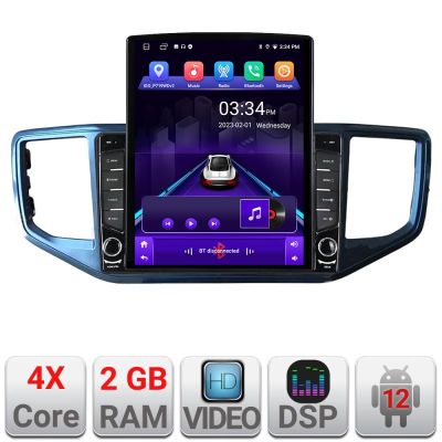 Navigatie dedicata Edonav VW Amarok  Android radio gps internet quad core 2+32 ecran vertical 9.7" KIT-amarok+EDT-E708