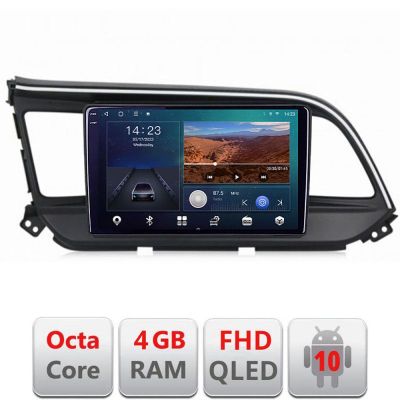 Navigatie HHyundai Elantra 2018- B-1581 Android Ecran QLED octa core 4+64 carplay android auto KIT-1581+EDT-E309V3