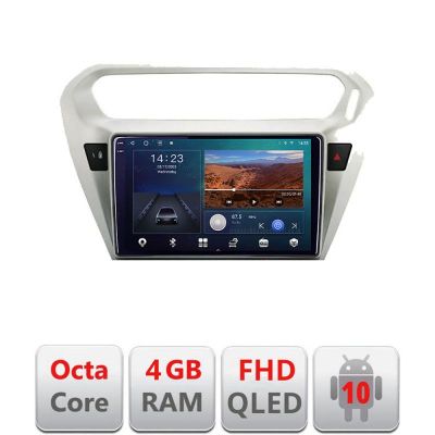 Navigatie Peugeot 301 Citroen C-Elisee B-301 Android Ecran QLED octa core 4+64 carplay android auto KIT-301+EDT-E309V3