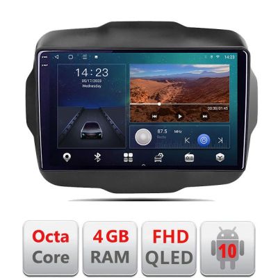 Navigatie Jeep Renegade 2015-2020 B-500 Android Ecran QLED octa core 4+64 carplay android auto KIT-500+EDT-E309V3