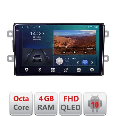 Navigatie Dacia dupa 2012 B-Dacia Android Ecran QLED octa core 4+64 carplay android auto KIT-Dacia+EDT-E309V3