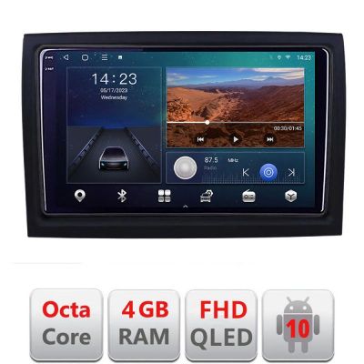 Navigatie Fiat ducato 2006- B-DUCATO Android Ecran QLED octa core 4+64 carplay android auto KIT-ducato+EDT-E309V3