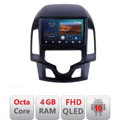 Navigatie HHyundai I30 2009-2012 clima automata B-I30AUTOMATIC Android Ecran QLED octa core 4+64 carplay android auto KIT-i30automatic+EDT-E309V3