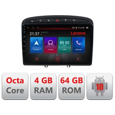 Navigatie Peugeot 308 E-038 Octa Core cu Android Radio Bluetooth Internet GPS WIFI DSP 4+64GB 4G