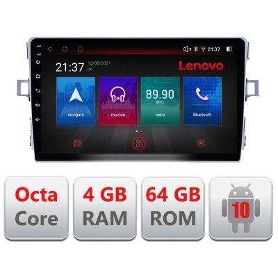 Navigatie Toyota Verso 2011-2016 E-133 Octa Core cu Android Radio Bluetooth Internet GPS WIFI DSP 4+64GB 4G