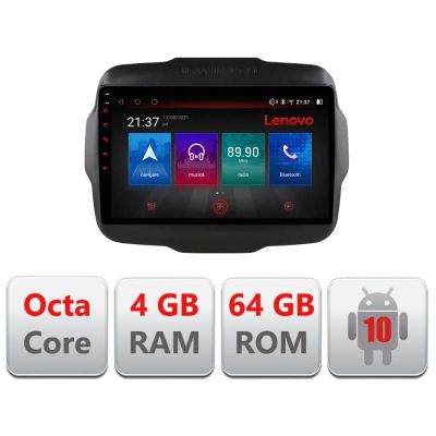 Navigatie Jeep Renegade 2015-2017 E-500 Octa Core cu Android Radio Bluetooth Internet GPS WIFI DSP 4+64GB 4G