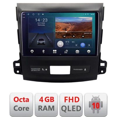 Navigatie Mitsubishi Outlander 2010 B-056 Android Ecran QLED octa core 4+64 carplay android auto KIT-056+EDT-E309V3 v2