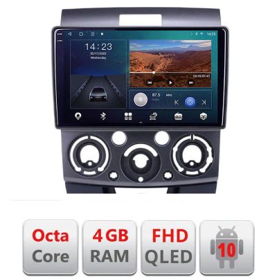 Navigatie Ford Ranger Mazda BT50 2007-2012 B-RANGER Android Ecran QLED octa core 4+64 carplay android auto KIT-ranger+EDT-E309V3 v1