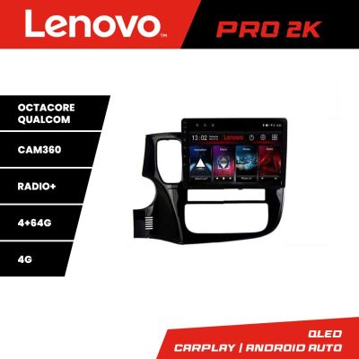 Navigatie Mitsubishi Outlander 2014- Lenovo Kit-1230 8 core QLED 2K 4+64 360 Android Waze USB Navigatie Internet Youtube Radio