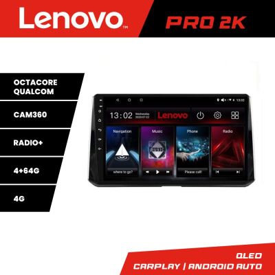 Navigatie Toyota Corolla 2019- Lenovo Kit-388-levin 8 core QLED 2K 4+64 360 Android Waze USB Navigatie Internet Youtube Radio