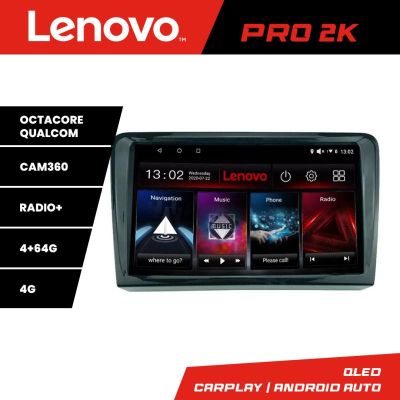 Navigatie VW PQB Lenovo Kit-VW 8 core QLED 2K 4+64 360 Android Waze USB Navigatie Internet Youtube Radio