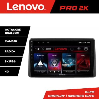 Navigatie Dacia Duster dupa 2019 Lenovo Kit-199 8 core QLED 2K 8+256 360 Android Waze USB Navigatie Internet Youtube Radio