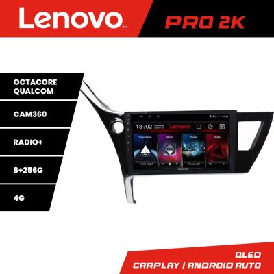 Navigatie Toyota Corolla 2017-Lenovo Kit-COROLLA17 8 core QLED 2K 8+256 360 Android Waze USB Navigatie Internet Youtube Radio