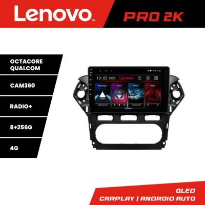 Navigatie Ford Mondeo 2010-2014 Lenovo Kit-MONDEO-CLIMA 8 core QLED 2K 8+256 360 Android Waze USB Navigatie Internet Youtube Radio