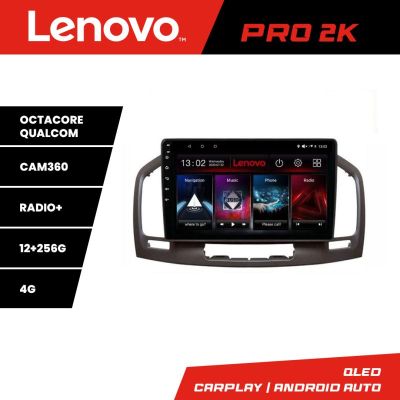 Navigatie Opel Insignia 2009-2013 Lenovo Kit-114 8 core QLED 2K 12+256 360 Android Waze USB Navigatie Internet Youtube Radio