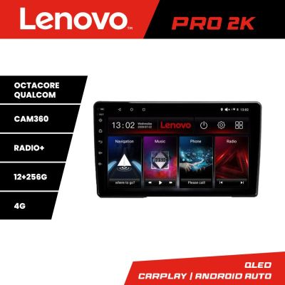 Navigatie Peugeot 3008 Quad Core Lenovo Kit-323 8 core QLED 2K 12+256 360 Android Waze USB Navigatie Internet Youtube Radio