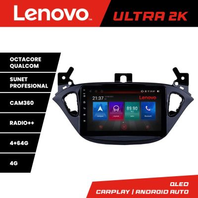 Navigatie Opel Corsa 2013-2016 Lenovo Kit-corsa 8 core QLED Qualcomm 4+64 360 Android Waze USB Navigatie Internet Youtube Radio