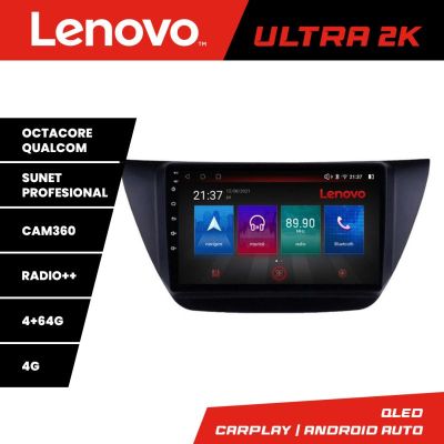 Navigatie Mitubishi Lancer 2001-2007 Lenovo Kit-LANCER07 8 core QLED Qualcomm 4+64 360 Android Waze USB Navigatie Internet Youtube Radio