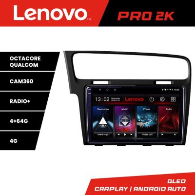 Navigatie VW Golf 7 Lenovo Kit-491 8 core QLED 2K 4+64 360 Android Waze USB Navigatie Internet Youtube Radio